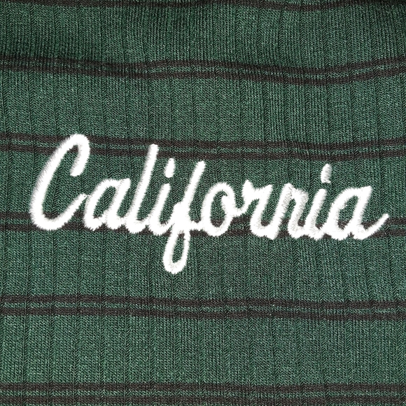 Forever 21 Long Sleeve Ribbed Striped Crop Top Large - Picture 3 of 7